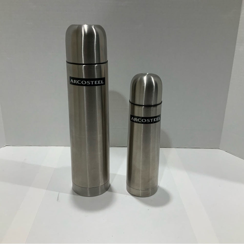 Arcosteel Vacuum Thermos Bottle Coffee/Flask Stainless Steel (2) - 350ml & 750ml